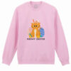 Bluza printata-Meowy Easter, Unisex