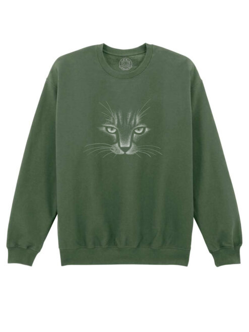Bluza printata-Powerful Cat, Unisex