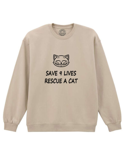 Bluza printata-Save 9 Lives, Unisex