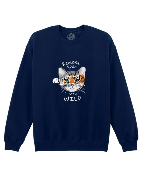 Bluza printata-Wild Cat, Unisex