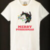 Tricou bumbac organic-Merry Purrismas (Tuxedo Cat), Barbati