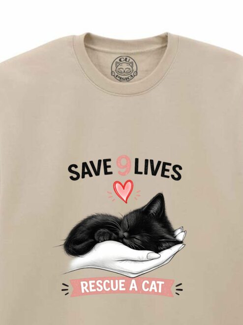 Bluza printata-Save 9 Lives, Unisex