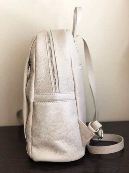 Rucsac din piele naturala-Cats in Black, pictat manual