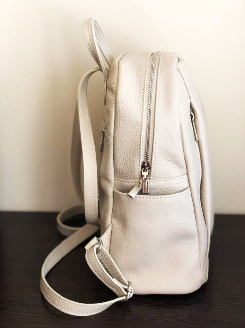 Rucsac din piele naturala-Cats in Black, pictat manual