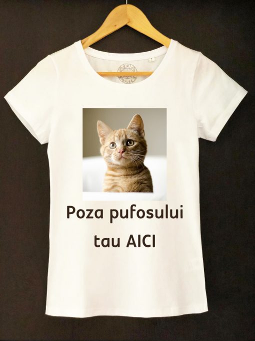 Tricou personalizat, printat cu Portretul Pisicii Tale, Femei