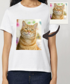 Tricou personalizat, printat cu Portretul Pisicii Tale, Femei