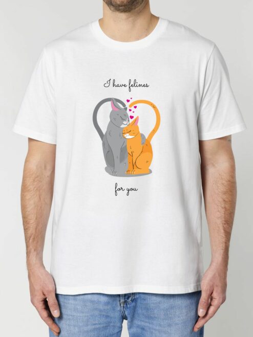 Tricou din bumbac organic Premium-I have feline for You, Barbati