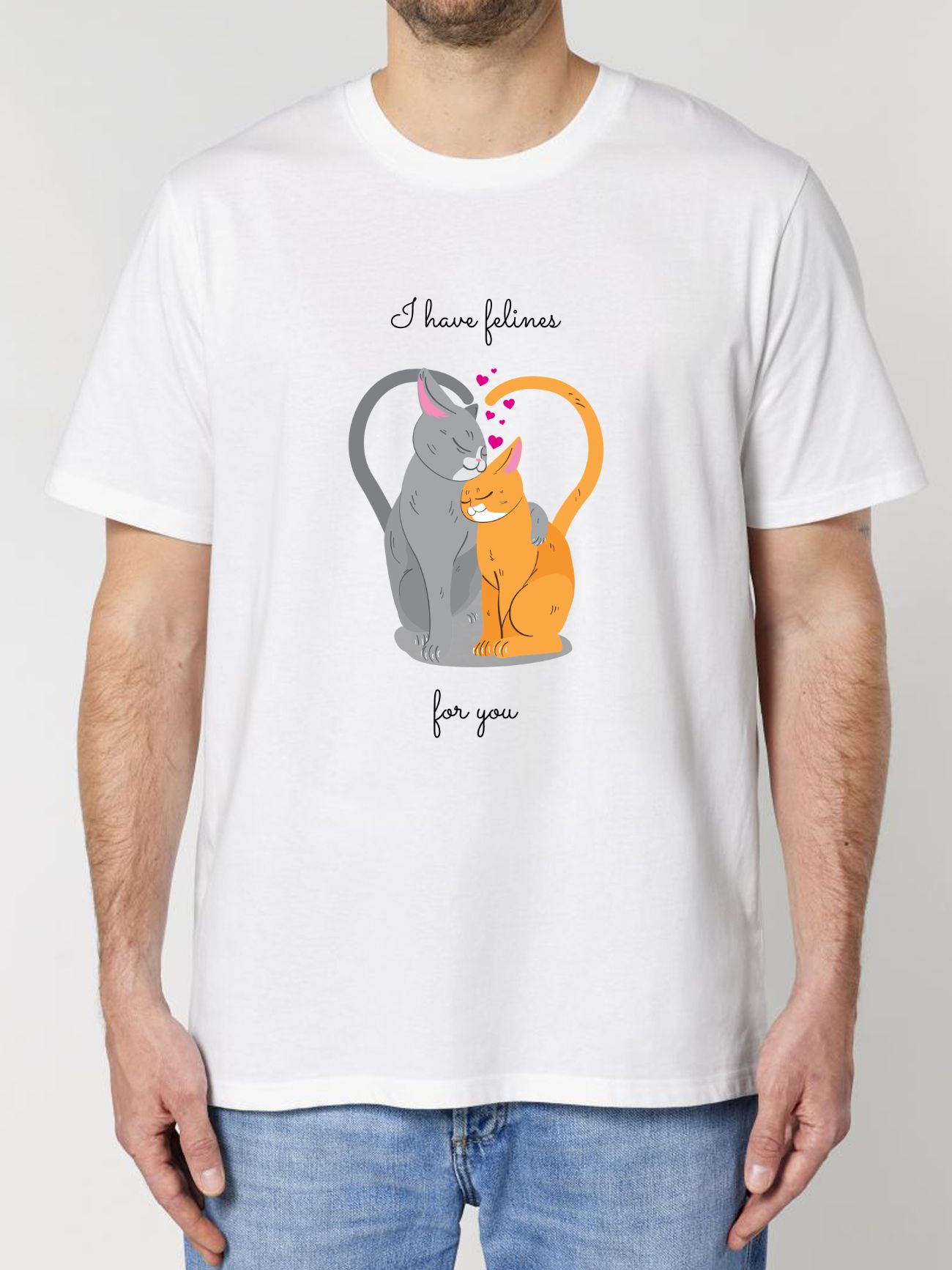 Tricou din bumbac organic Premium-I have feline for You, Barbati