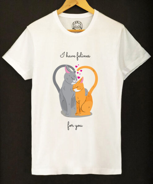 Tricou bumbac organic-I have feline for You, Barbati