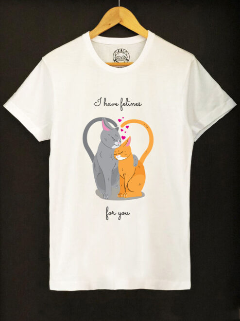 Tricou bumbac organic-I have feline for You, Barbati