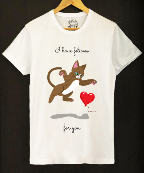 Tricou bumbac organic-I have feline for You, Barbati-Model 2