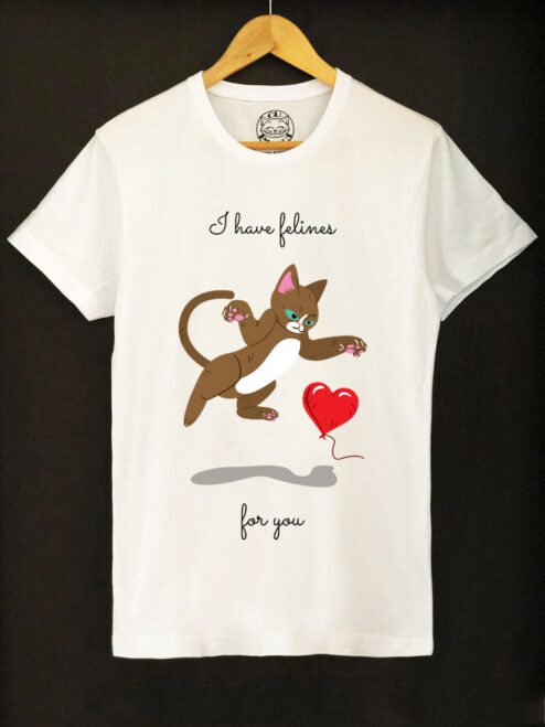 Tricou bumbac organic-I have feline for You, Barbati-Model 2