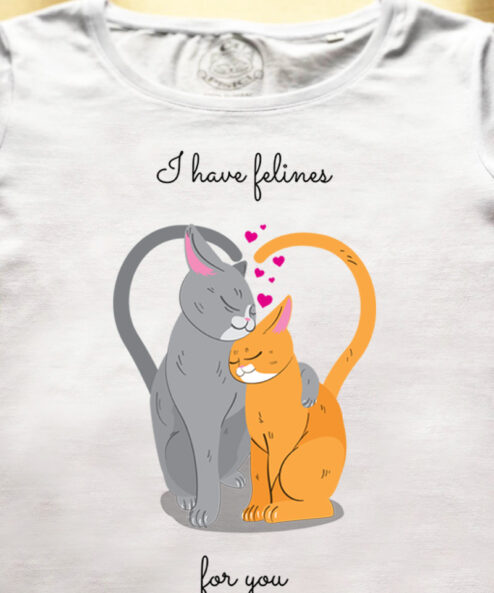 Tricou bumbac organic-I have felines for you