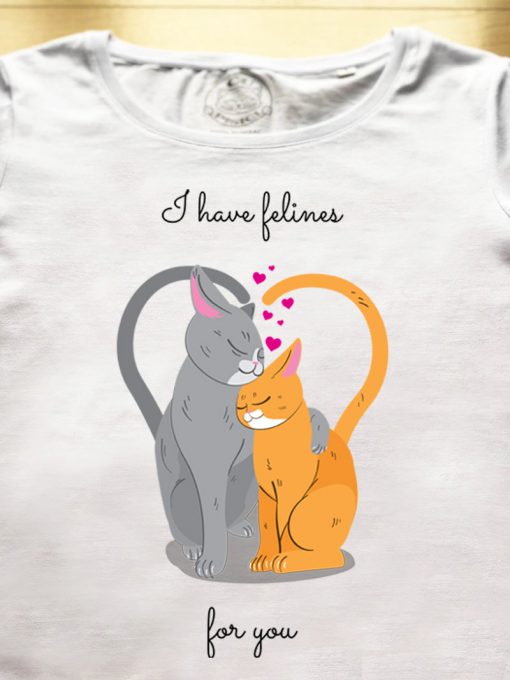 Tricou bumbac organic-I have felines for you