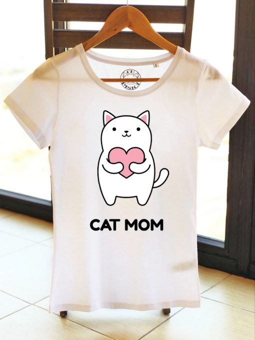 tricou bumbac organic-cat mom
