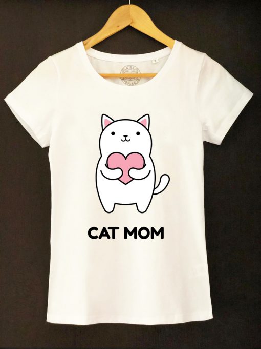 tricou bumbac organic-cat mom