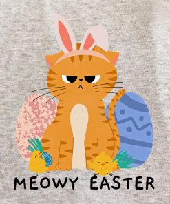 Bluza printata-Meowy Easter
