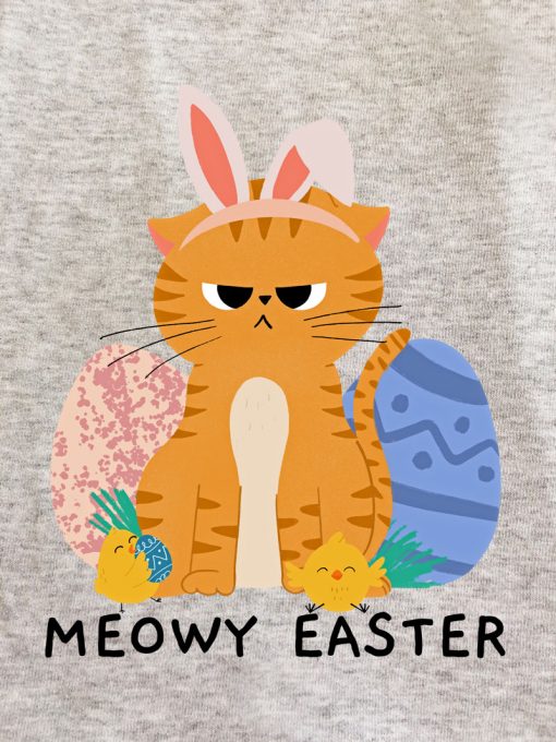 Bluza printata-Meowy Easter