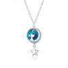 Colier din argint Moon Star Cat