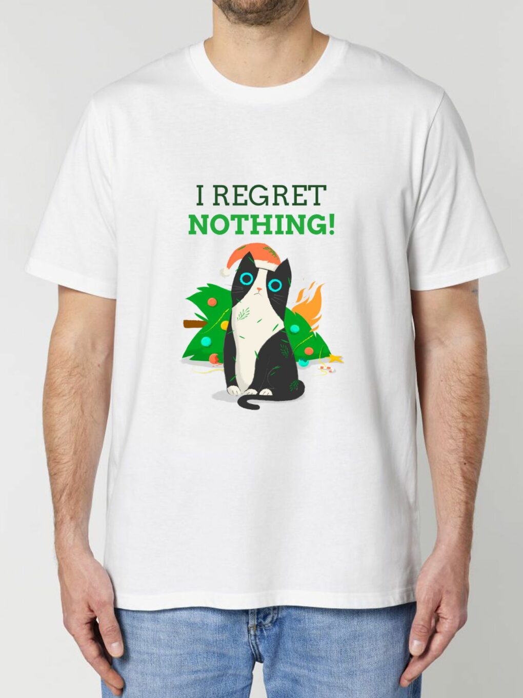 Tricou din bumbac organic Premium-I Regret Nothing, Barbati