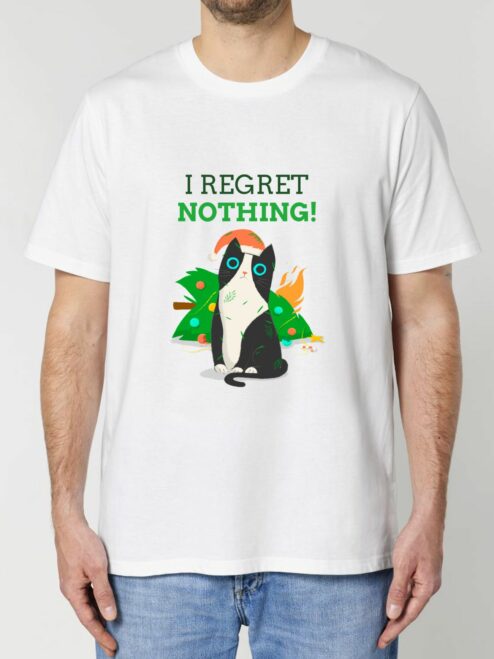Tricou din bumbac organic Premium-I Regret Nothing, Barbati