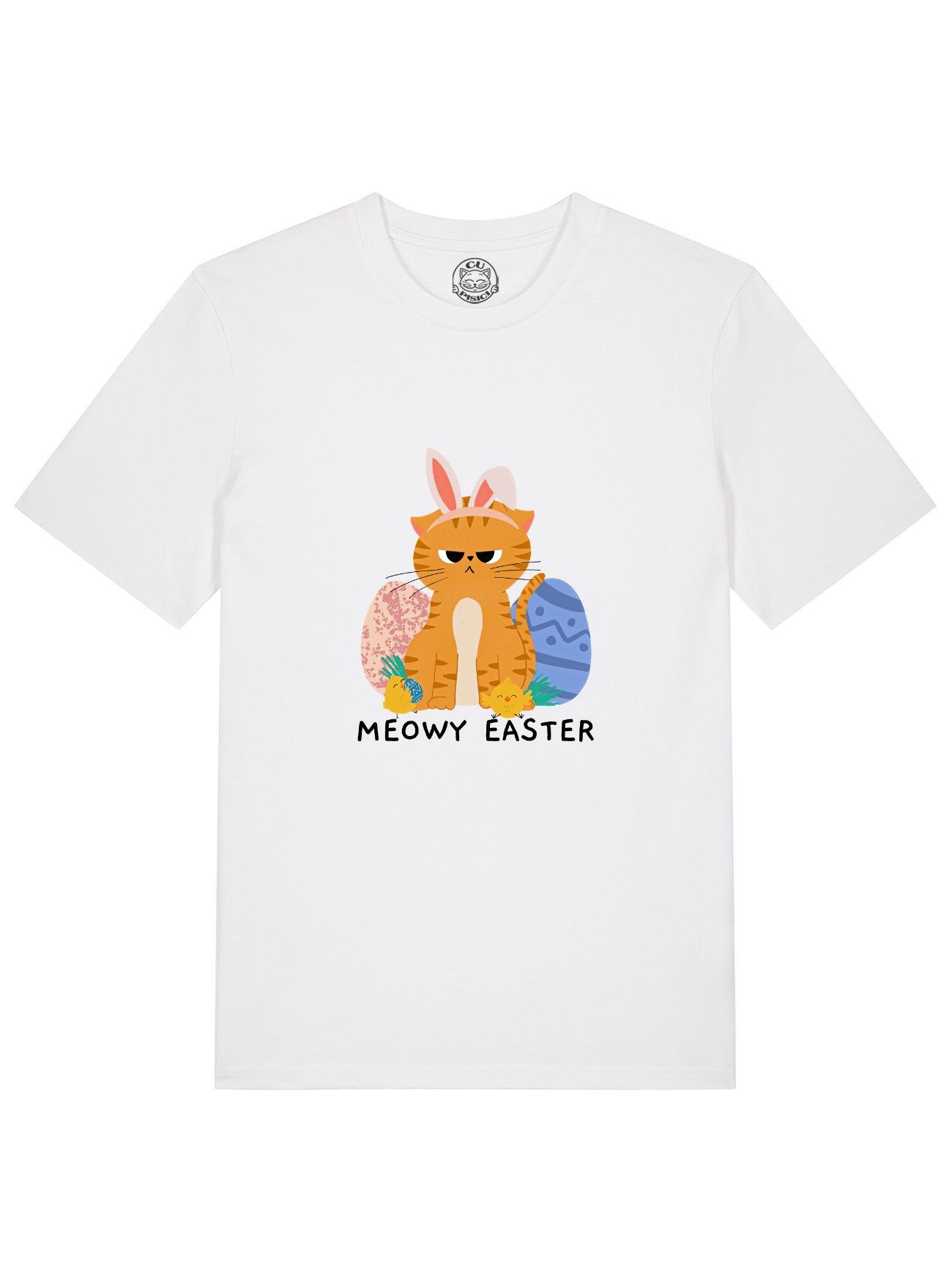 Tricou din bumbac organic Premium-Meowy Easter, Barbati