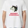 Tricou din bumbac organic Premium-Merry Purrismas (Tuxedo Cat), Barbati