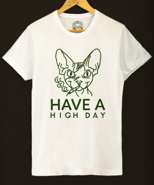 Tricou bumbac organic-Have a High Day, Barbati