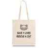Sacosa din bumbac-Save 9 Lives, Rescue a Cat