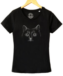 Tricou bumbac organic-Black Cat, Femei