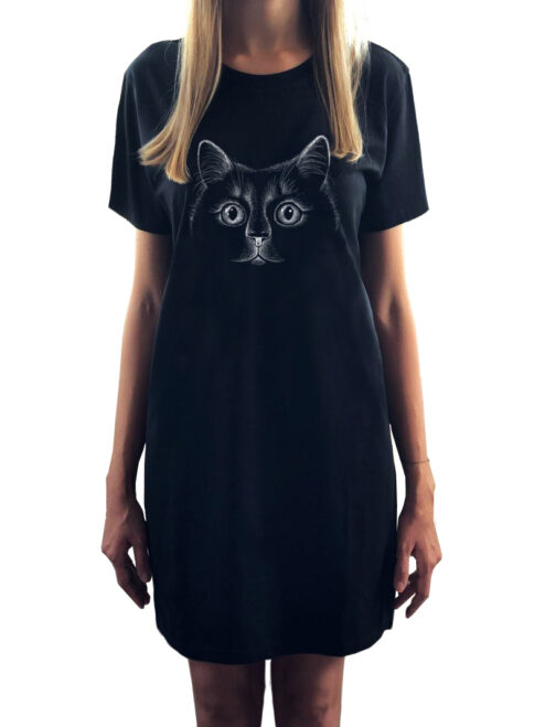 Rochie bumbac organic-Black Cat