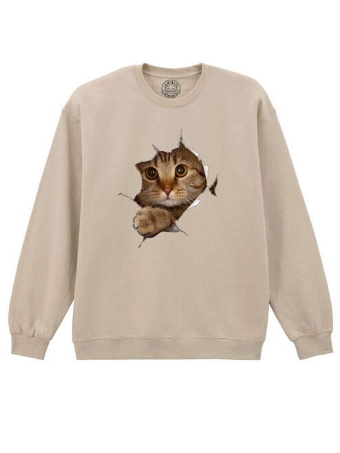 Bluza printata-Curious Cat, Unisex