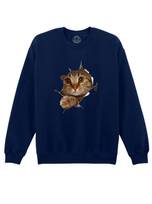 Bluza printata-Curious Cat, Unisex