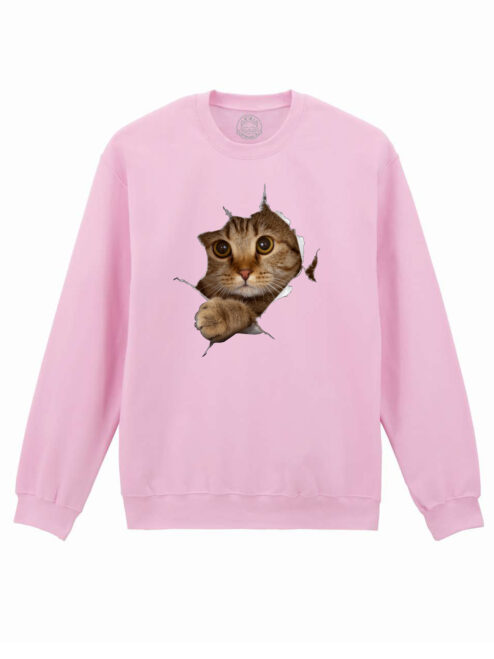 Bluza printata-Curious Cat, Unisex