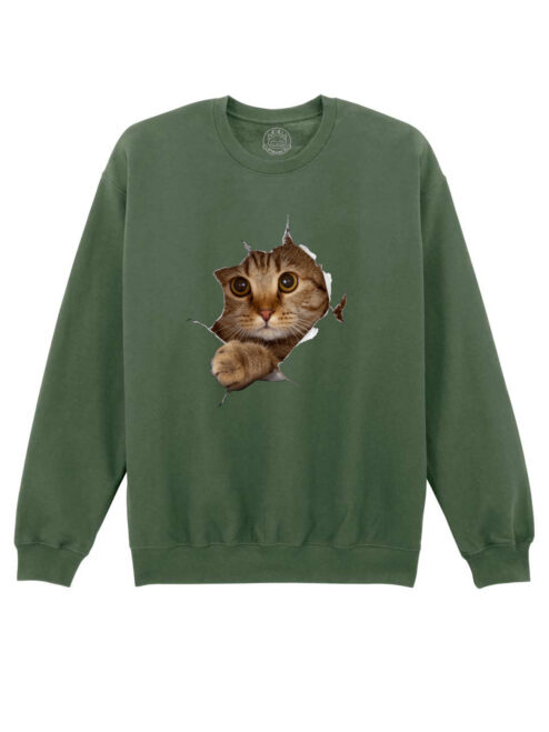Bluza printata-Curious Cat, Unisex
