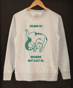 Bluza printata-Home is where My Cat is, Femei