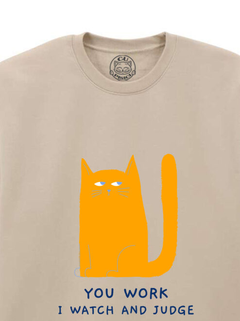 Bluza printata-Judgemental Cat, Unisex