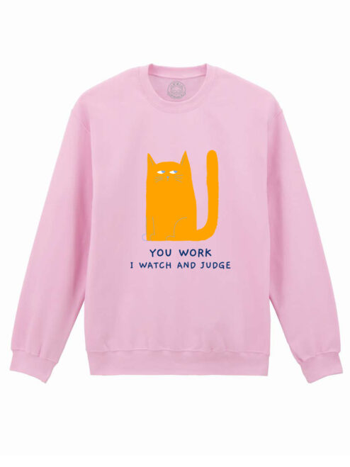 Bluza printata-Judgemental Cat, Unisex
