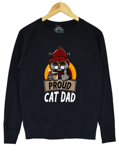 Bluza printata-Proud Cat Dad, Barbati