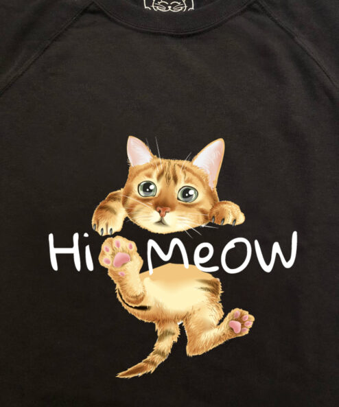 Bluza printata-Hi Meow