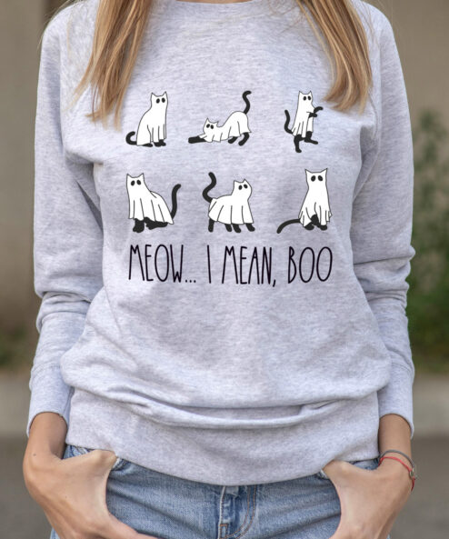 Bluza printata-Meow... I Mean Boo, Femei