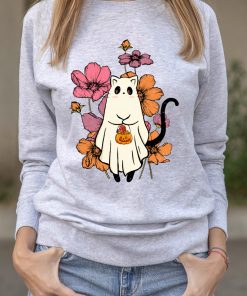 Bluza printata-Cute Halloween Cat, Femei
