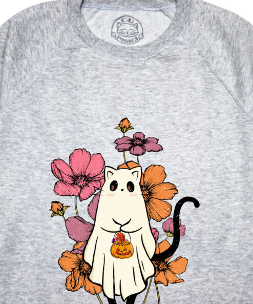 Bluza printata-Cute Halloween Cat, Femei