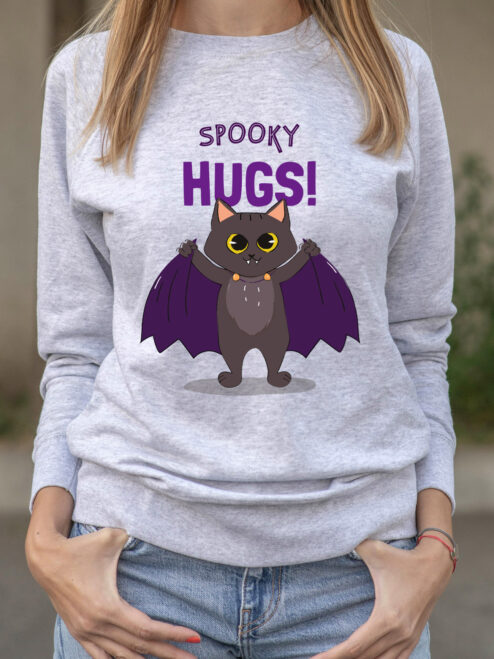 Bluza printata-Spooky Hugs, Femei