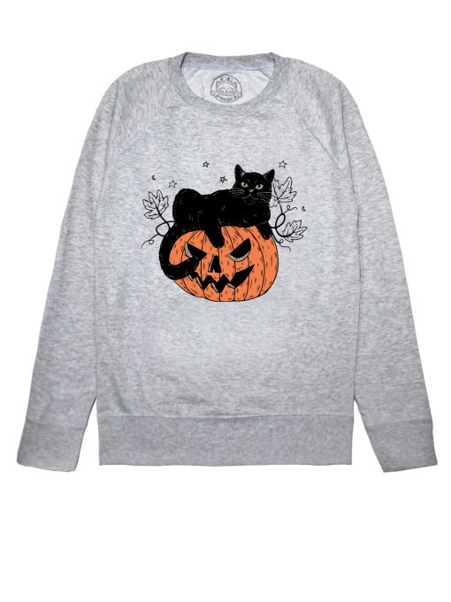 Bluza printata-Pumpkin Cat, Femei