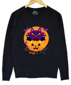 Bluza printata-Halloween Cat, Barbati