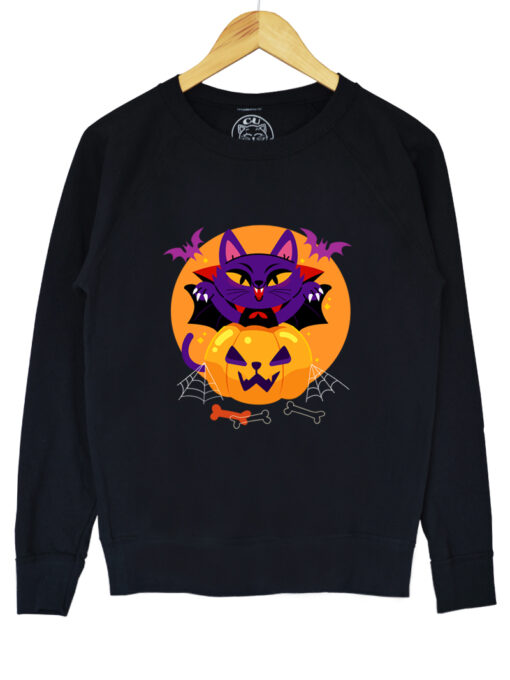 Bluza printata-Halloween Cat, Barbati