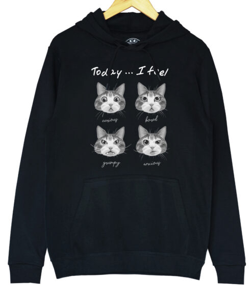 Hanorac printat-Cat Mood, Unisex