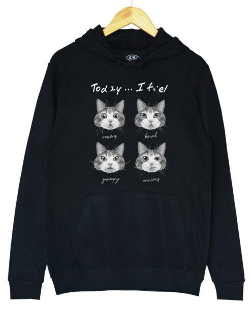 Hanorac printat-Cat Mood, Unisex