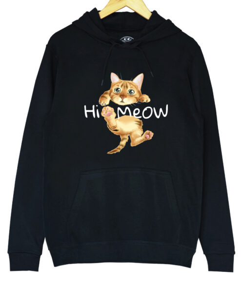 Hanorac printat-Hi Meow, Unisex